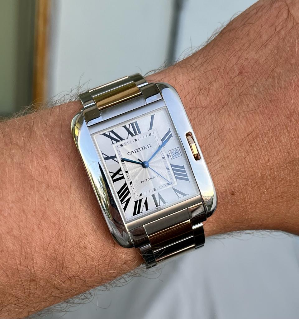 Cartier Tank Anglaise XL 3507 steel gold Chrono Finland